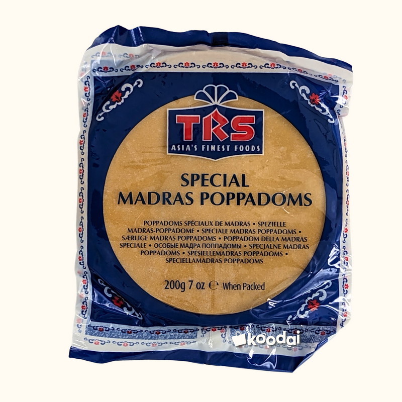 TRS Poppadom Madras Plain 200g