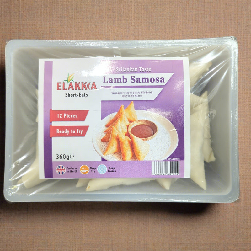 Elakkia Frozen - Lamb Samosa 12 Pieces (Uncooked)