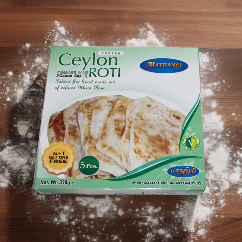 Buy 1 Get 1 Free! Mathangi Frozen Ceylon Roti, 350g | Sri Lankan Food