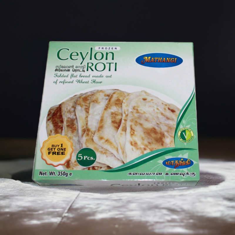 Buy 1 Get 1 Free! Mathangi Frozen Ceylon Roti, 350g | Sri Lankan Food